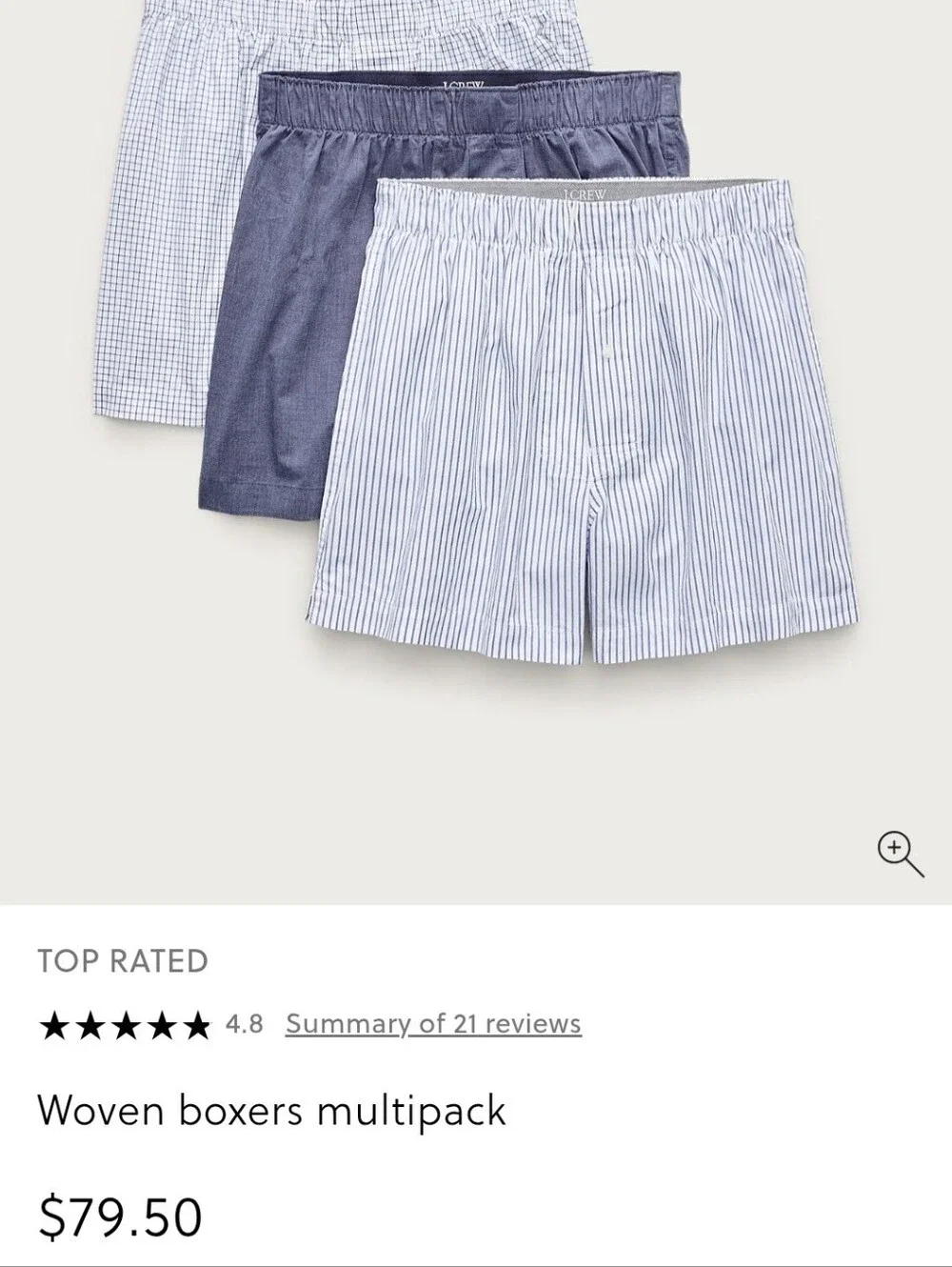 J.Crew Printed Boxers Multipack (3) Holiday SMALL 29-31 Men's Unisex BNWT 2025
